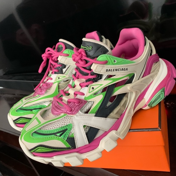 pink green and white balenciaga